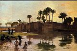 Famous River Paintings - Bathers by the Edge of a River